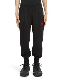Balenciaga Sporty B Oversize Joggers In Black Red At Nordstrom