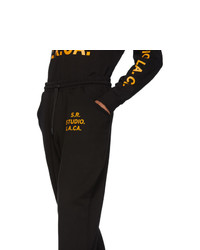 S.R. STUDIO. LA. CA. Sr La Ca Black Unlimited Drawstring Srs Logo Lounge Pants