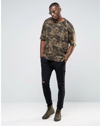 Asos Super Skinny Joggers With Knee Rips