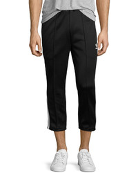 adidas Superstar Relaxed Fit Cropped Track Pants Black