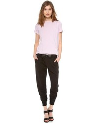 Vince Sweatpants With Leather Trim