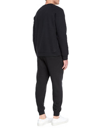 Alexander Wang T By Washed Cotton Tapered Sweatpants Black