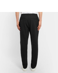 Ami Tapered Brushed Wool Blend Drawstring Trousers