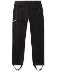 Alexander McQueen Tapered Contrast Piped Stretch Cotton Jersey Sweatpants