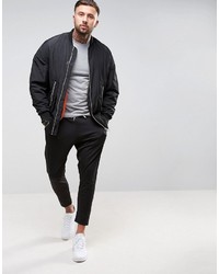 Asos Tapered Cropped Jogger In Poly Tricot