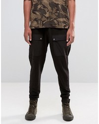 Asos Tapered Joggers With Patch Pockets