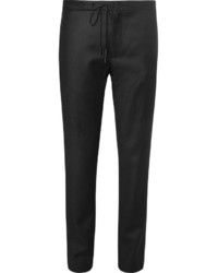 Maison Margiela Tapered Wool Flannel Drawstring Trousers
