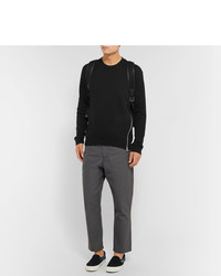 McQ Alexander Ueen Zip Detailed Loopback Cotton Jersey Sweatshirt