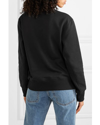 Burberry Appliqud Cotton Jersey Sweatshirt