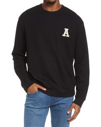 AG Arc Cotton Crewneck Sweatshirt In Collegiate A True Black At Nordstrom