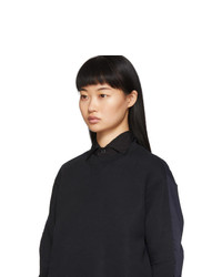 Sacai Black And Navy Shirt Sweatshirt