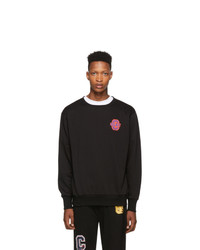 Clot Black Applique Sweatshirt