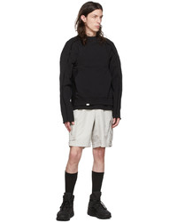 C2h4 Black Cotton Sweatshirt