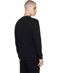 Sunspel Black Cotton Sweatshirt
