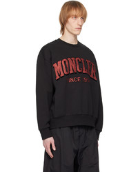 Moncler Black Crewneck Sweatshirt