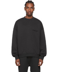 Essentials Black Crewneck Sweatshirt