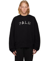 Palm Angels Black Crewneck Sweatshirt