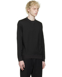 Sunspel Black Dri Release Sweatshirt