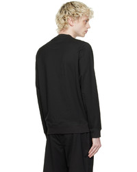 Sunspel Black Dri Release Sweatshirt