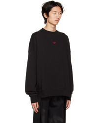 424 Black Embrodiered Sweatshirt