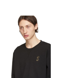 McQ Alexander McQueen Black Embroidered Swallow Sweatshirt