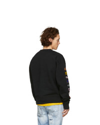 DSQUARED2 Black Flocked Logo Sweatshirt