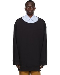 Dries Van Noten Black French Terry Sweatshirt
