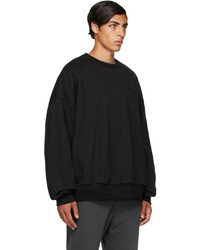 Juun.J Black Graphic Over Sweatshirt