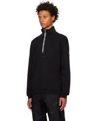 Moncler Black Half Zip Sweatshirt