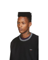 Noah NYC Black Houndstooth Collar Sweatshirt