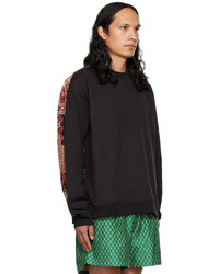 Karu Research Black Kantha Embroidery Sweatshirt