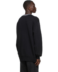 Acne Studios Black Logo Collar Sweatshirt