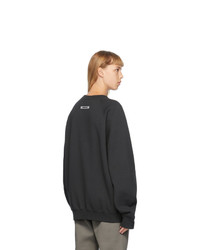 Essentials Black Logo Crewneck Sweatshirt