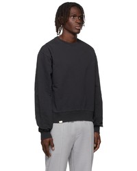C2h4 Black Luminous Distressed Sweatshirt