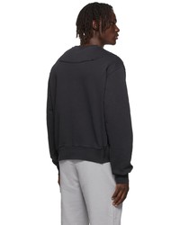 C2h4 Black Luminous Distressed Sweatshirt