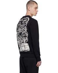Alexander McQueen Black Mcqueen Skeleton Sweatshirt