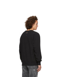 Rag and Bone Black Melton Fleece Sweatshirt