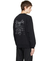 Heliot Emil Black Metamorphosis Print Sweatshirt