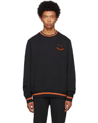 Ps By Paul Smith Black Orange Happy Sweatshirt