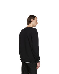 John Elliott Black Oversized Crewneck Sweatshirt