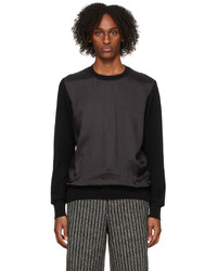 Comme Des Garcons Homme Plus Black Paneled Sweatshirt