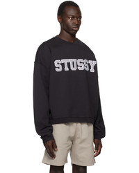 Stussy Black Relaxed Sweatshirt