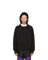D.gnak By Kang.d Black Ribbed Asymmetry Sweatshirt