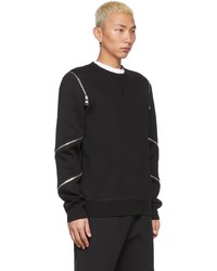 Alexander McQueen Black Spiral Zip Sweatshirt