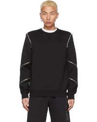 Alexander McQueen Black Spiral Zip Sweatshirt