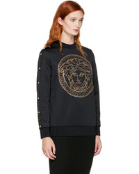 Versace Black Studded Medusa Sweatshirt