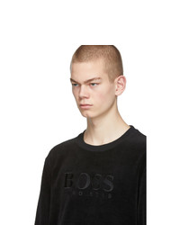 BOSS Black Velour Logo Sweatshirt