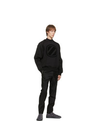 Ermenegildo Zegna Couture Black Vintage Logo Sweatshirt