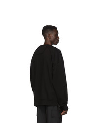 Juun.J Black Zip Sleeve Detail Sweatshirt