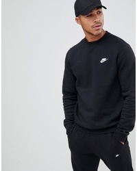 Nike Club Swoosh Sweatshirt In Black 804340 010, $27 Asos | Lookastic
